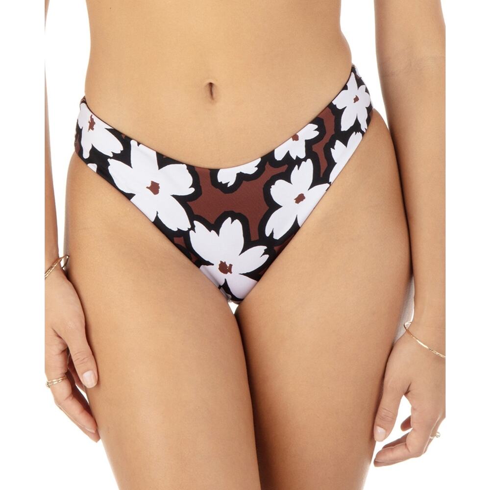 Hurley Women's Bold Daisy Mid Rise Bikini Bottoms Multi Size M 2393